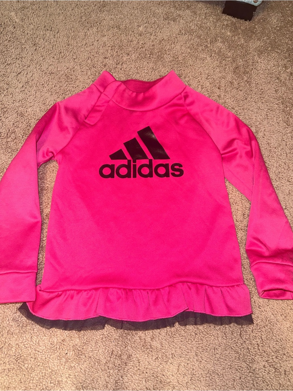 adidas Kids Pink Long Sleeve Logo Top
